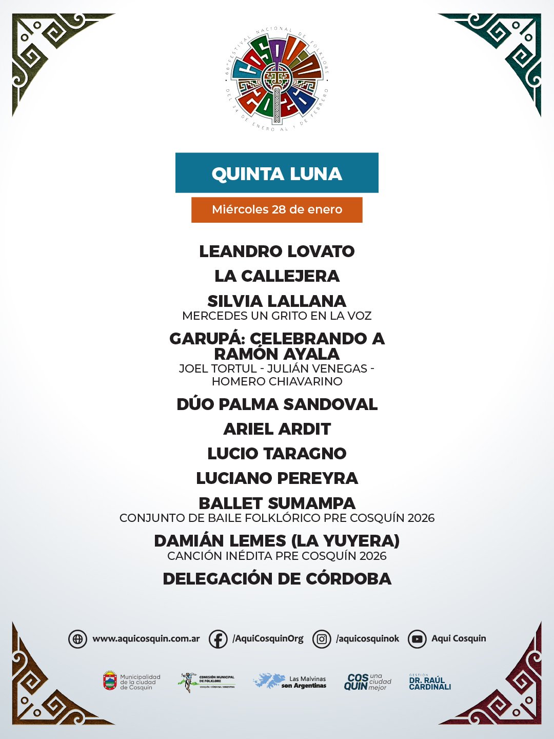 Festival Nacional del Folklore Cosqu�n 2026